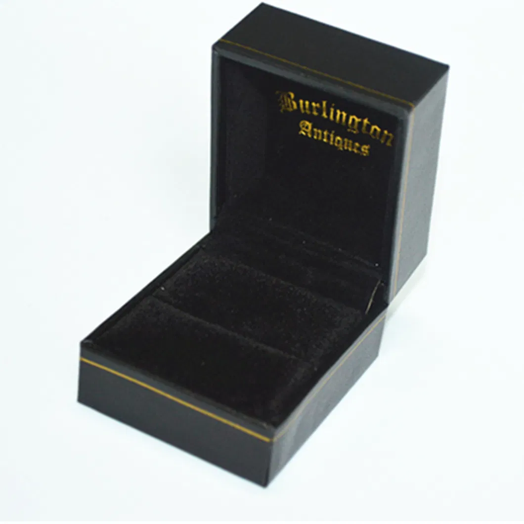 Beautiful Small Packaging Custom Leatheretee Paper Velvet Interior Ring Box