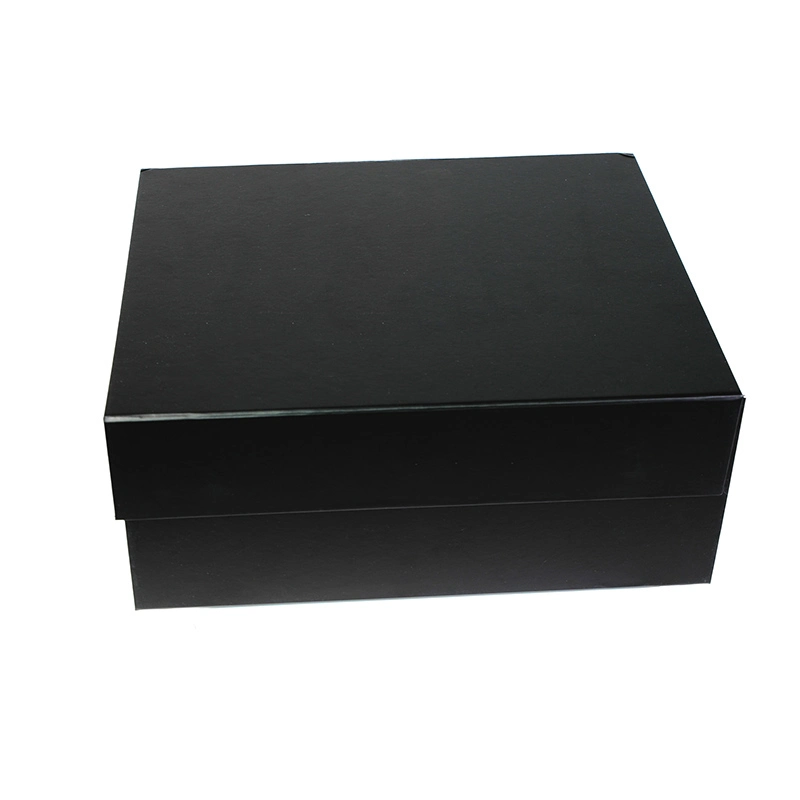 Magnetic Folded Custom Logo Print Black Without Insert Paper Packaging Gift Box