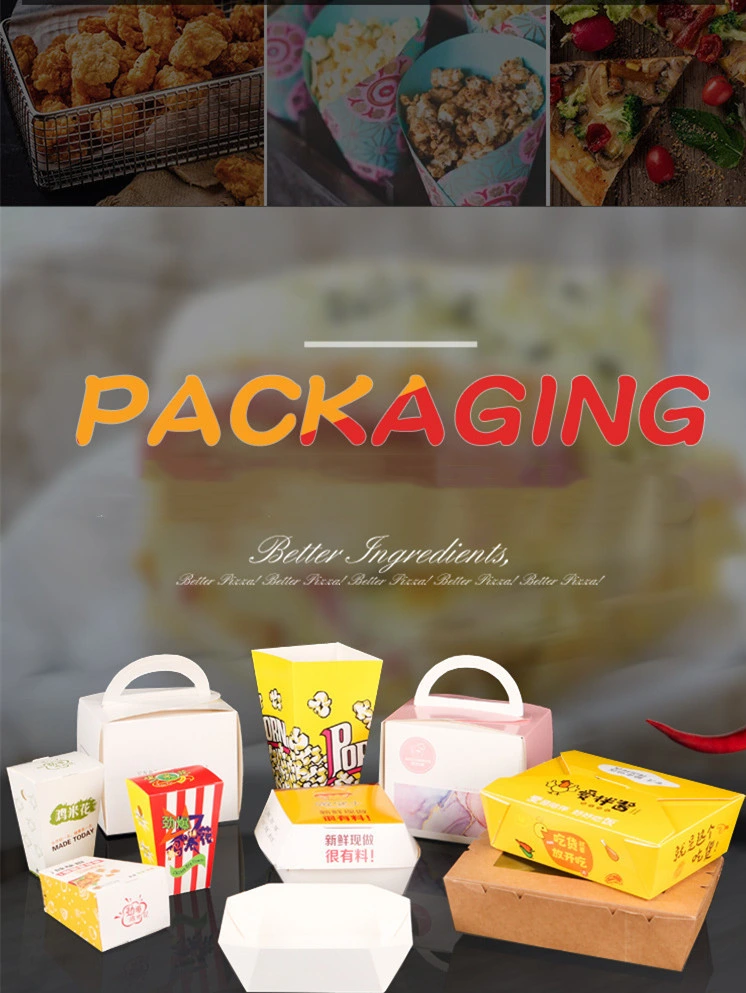 Custom Print Biodegradable Eco Friendly Food Grade Boat Serving Hot Dog Snack French Fries Chips Takeaway Kraft Paper Box