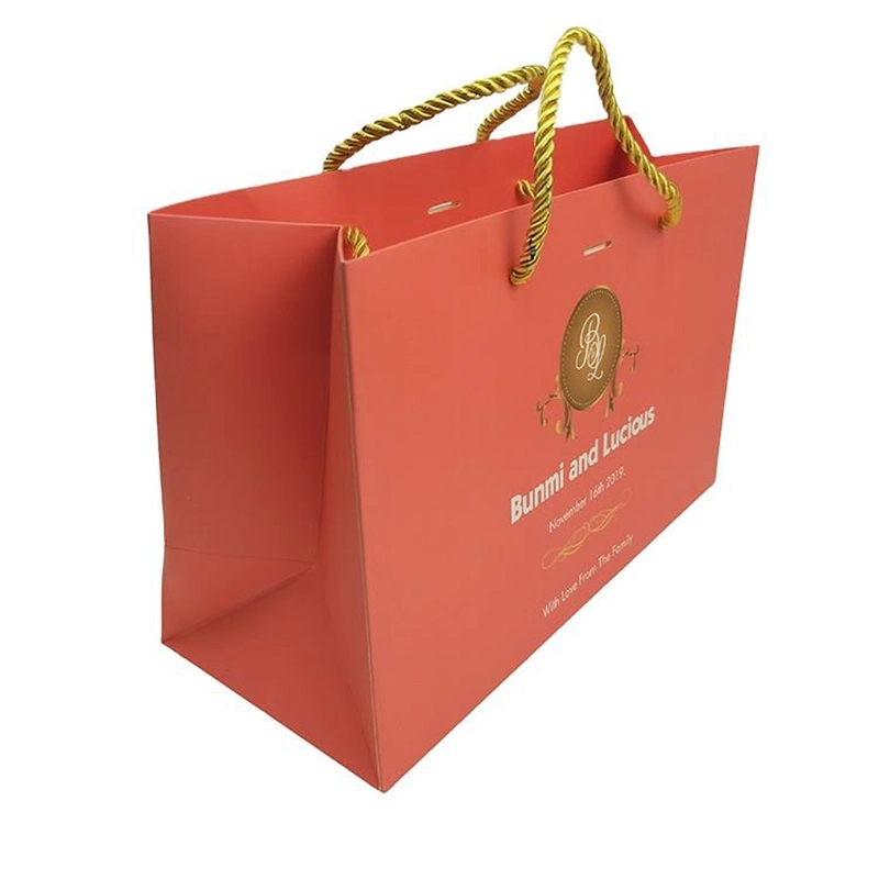 Small Business Packaging Paper Shopping Bag for Gift Hot Stamping Embossed UV Packaging Bags