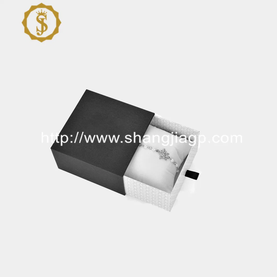 Customized Concise Style Jewelry Box Paper Drawer Box for Jewelry Package