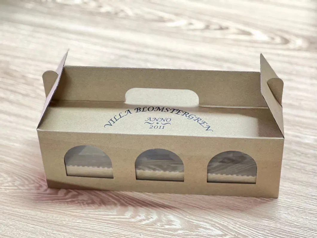 Custom Corrugated Bottle Corrugated Kraft Paper Box with Window