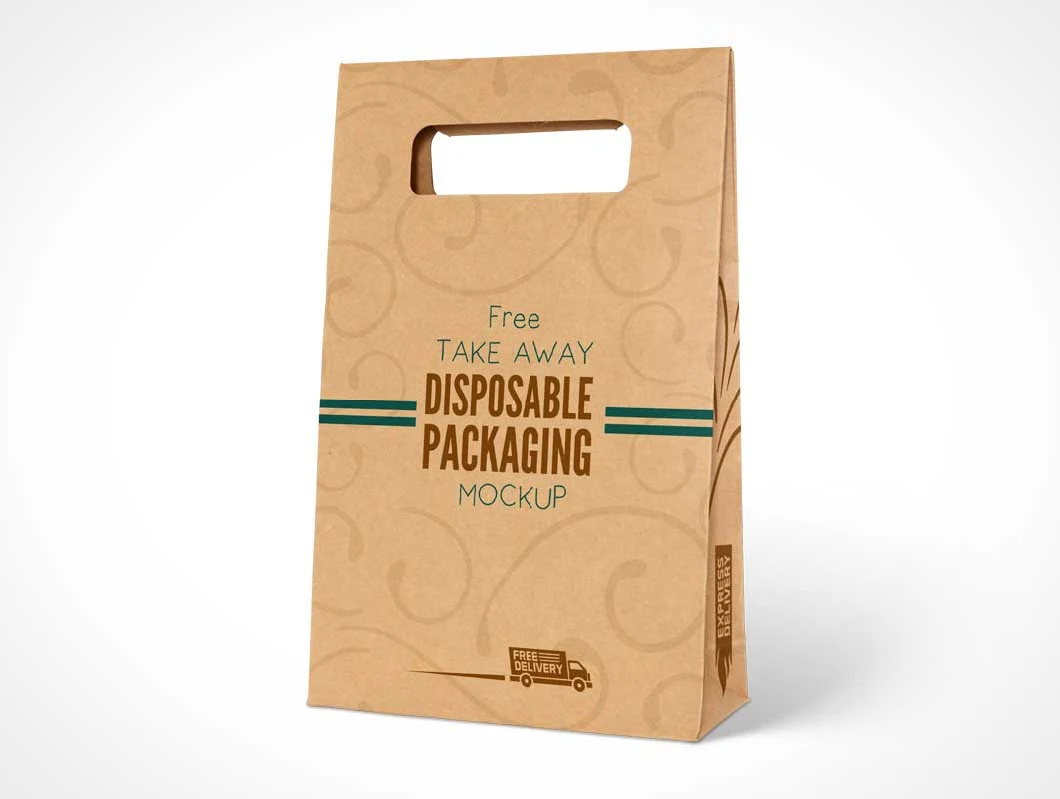 Brown Kraft Paper Takeaway Carrier Bag Large 10&quot;X 15.5&quot;X 12&quot; Paper Bag