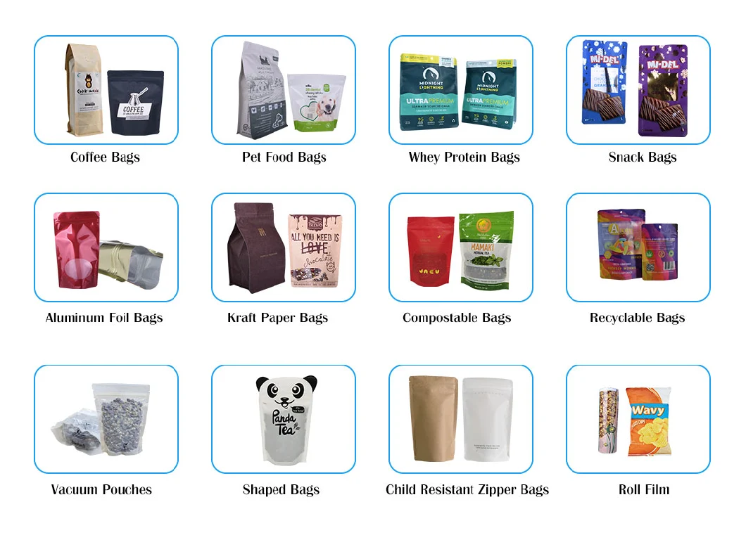 Biodegradable Custom Printed Square Bottom Front Zipper Compostable Black Kraft Paper Food Coffee Bean Packaging Bag