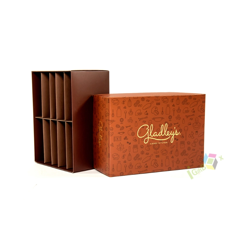 Wwholesale Different Specifications Handmade Chocolate Paper Gift Box with Divider Design