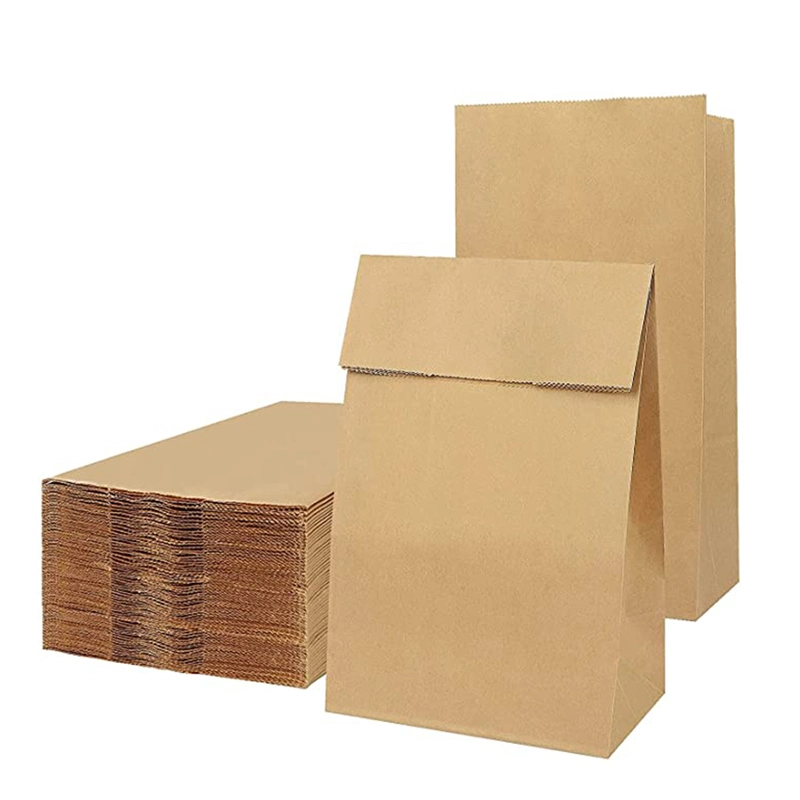 Wholesale Recycled Custom Fruit Paper Bag French Fries Cake Bread Pie Hamburger Pizza Candy Paper Pouch Brown Bag