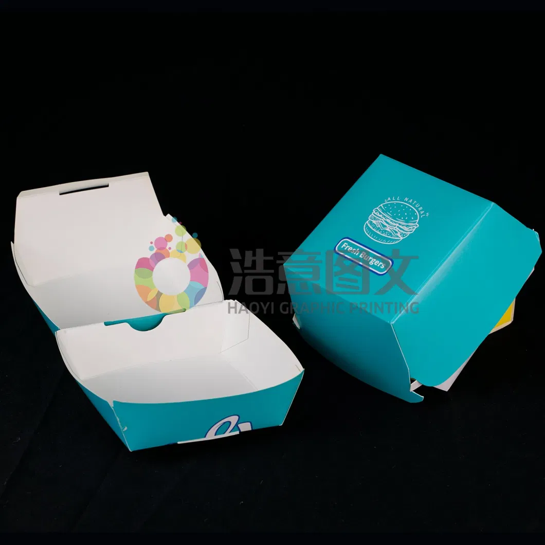 China Wholesale Custom Kraft Paper Food Takeaway Hamburger Packaging Box