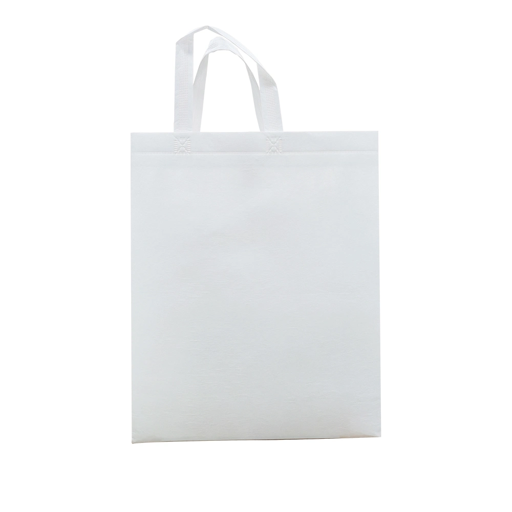 Logo Printed Kraft Paper Shopping Paper Plastic Compostable Water Soluble Non Woven Bag with Handle