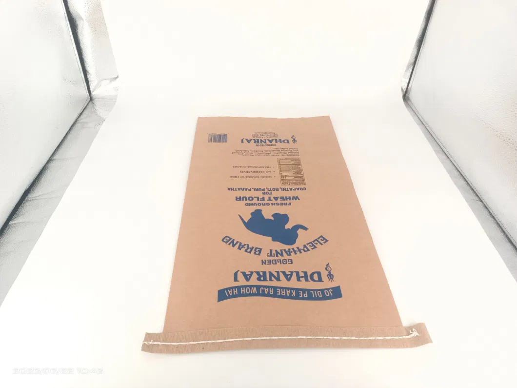 Heavy Duty Large Trash Paper Bag Tear Resistant Yard Waste Bags Eco-Friendly 30 Gallon Printing Brown Paper Garbage Bag