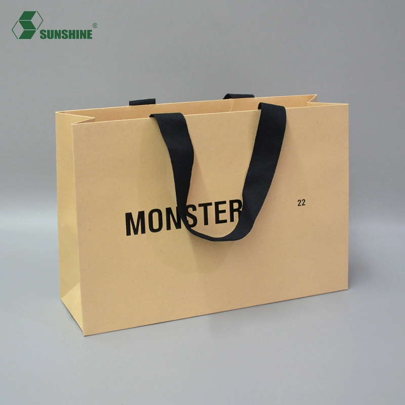 Luxury Square Pink Fashion Shopping Retail Gift Paper Bags with Ribbon Handle