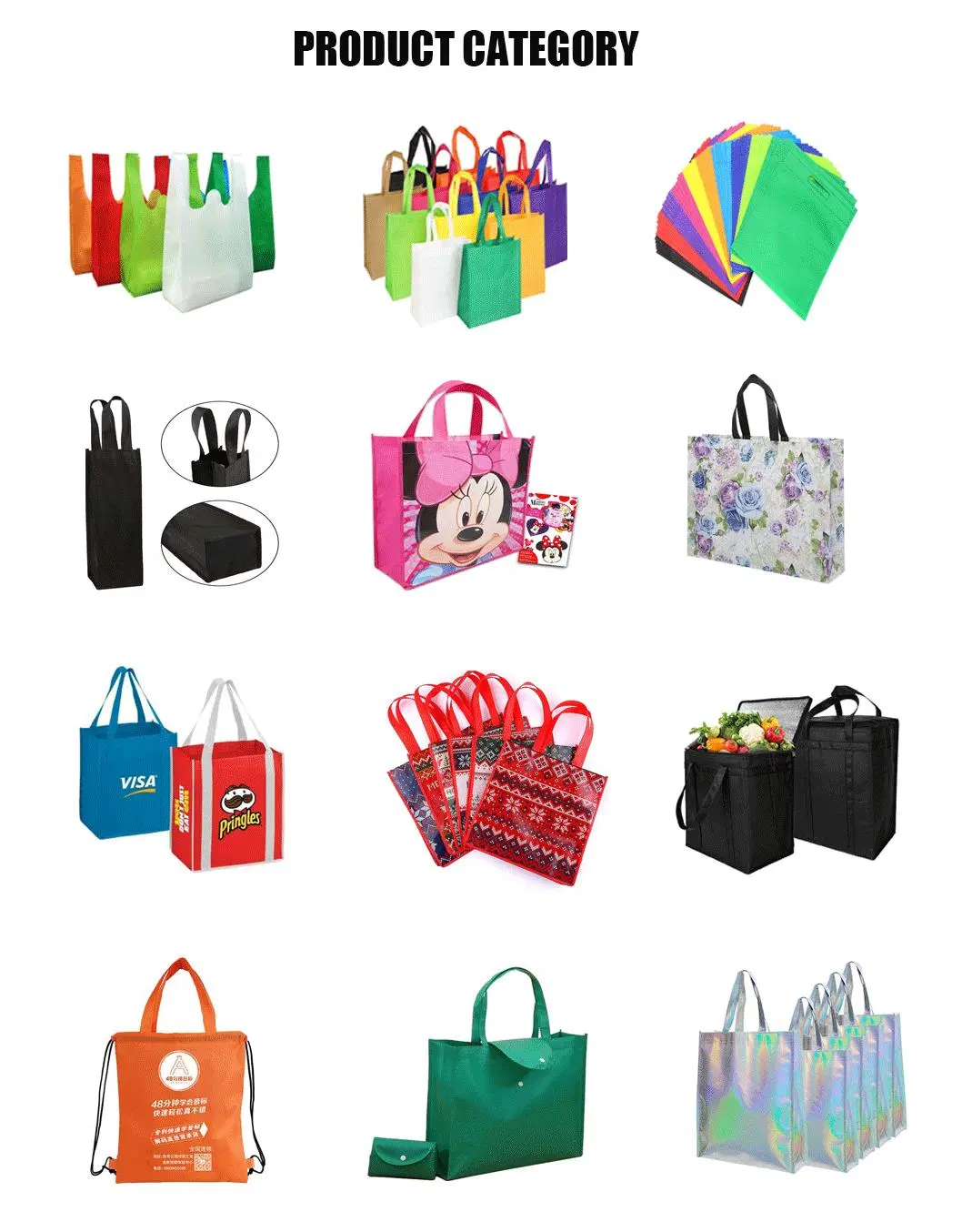 2022 PP Non Woven Non-Woven Tote D-Cut Shopping Bag for Sale