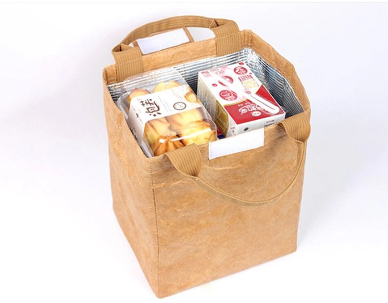 Custom Insulation Bag, Lunch Box, Bento Bag, Kraft Paper Thermal Bag, Hand-Held Bag