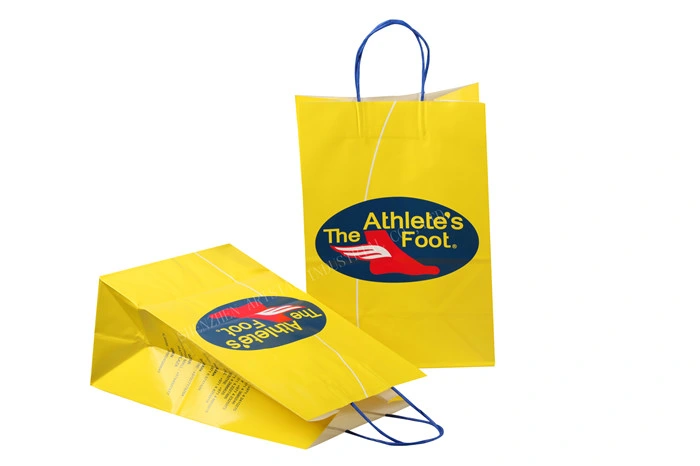 Brown Paper Sports Bag with Flat Handle