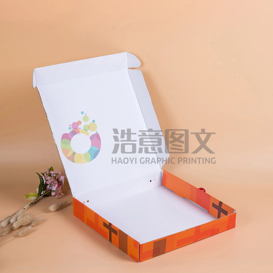 Wholesale Custom 8 10 12 14 Inch Eco Friendly Box Package Food Grade Container Brown Kraft Paper Carton Packaging Boxes Corrugated Shipping Pizza Box with Logo