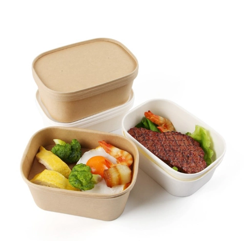 Eco Friendly Paper Lunch Box Biodegradable Bento Box Disposable Food Box