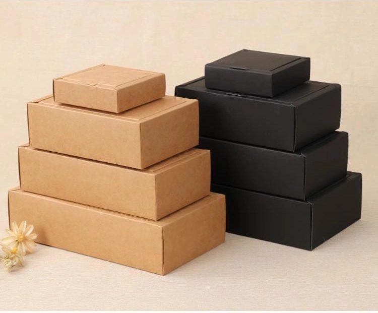 Kraft Paper Box Tea Box Clamshell Box Rectangular Packing Paper Box Gift Box