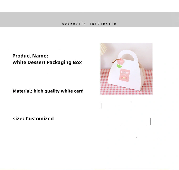 Wholesale Custom White Kraft Paper Bakery Birthday Merry Christmas Cake Dessert Box