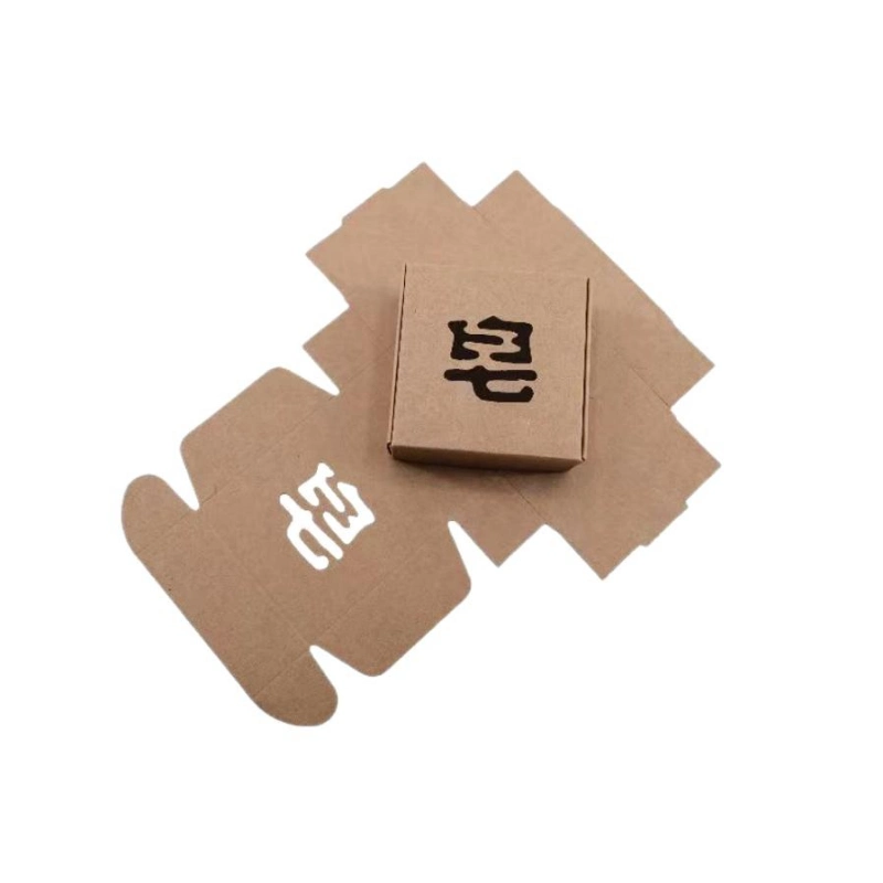 Pillow-Shaped 250g Brown Kraft Paper Packing Box for Soap/Candy/Nut (Hollow-out design)