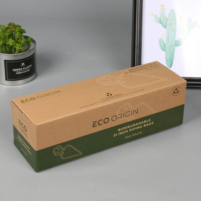 Kraft Paper Eco-Friendly Packaging Box Brown Coated-Cow Paper Box for Cake-Making Tools