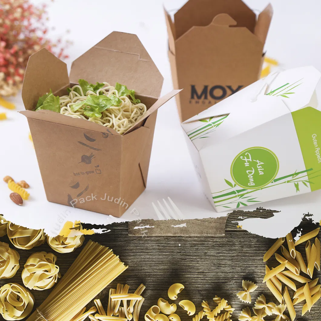 32 Oz Hot Sale Wholesale Customized Disposable Kraft Paper Noodle Box