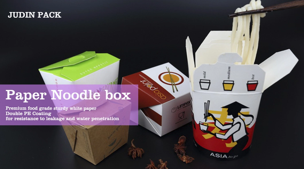 32 Oz Hot Sale Wholesale Customized Disposable Kraft Paper Noodle Box