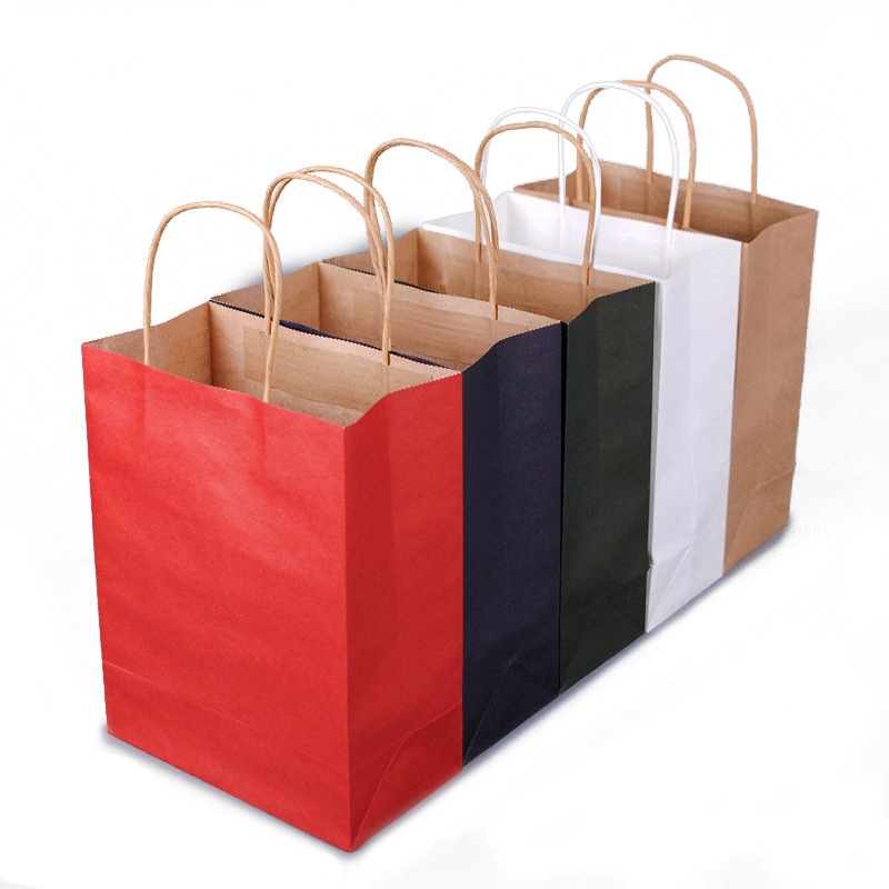 Hot Sale Custom Colored Twist Handle Small Paper Gift Bag