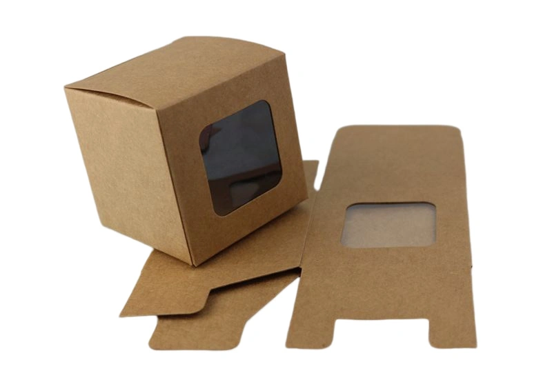 Custom Kraft Paper Box PVC Window Paper Box Handmade Soap Box