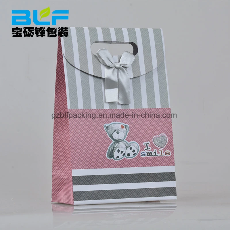 Wholesale Small Custom Paper Wedding Gift Bag with Ribbon Bow