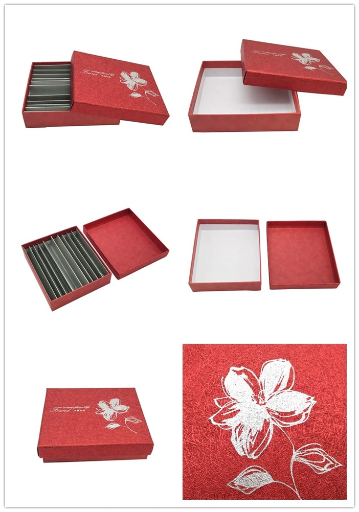 Custom Printed Cardboard Gift Packaging Red Craft Paper Gift Box