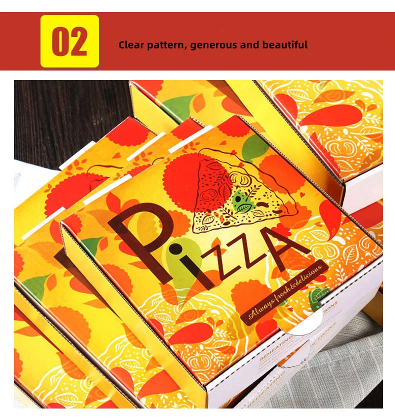 Customized Eco Friendly Recyclable Pink Food Grade Paper Packaging Takeout Takeaway Kraft Pizza Box