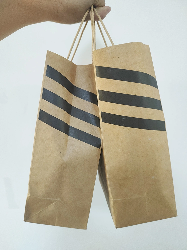 Wholesale Cheap Price Kraft Shopping Gift Paper Handle Flat White Paper Bag