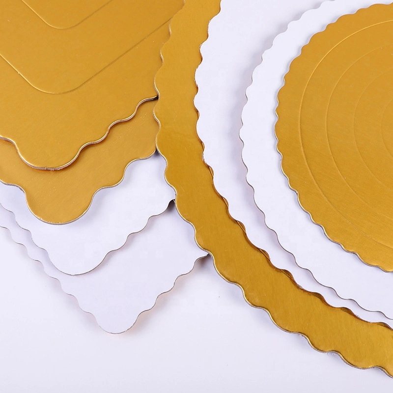 Corrugated Cake Boards Cardboard Custom Cake Tools 12 14 Inch MDF Cake Bases White Paper Box Greaseproof Paper Gold Cakeboard