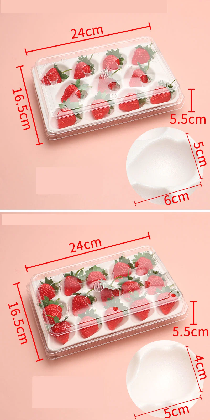 Multi Styles Plastic Boxes Small Clear Plastic Food Container Strawberry Box