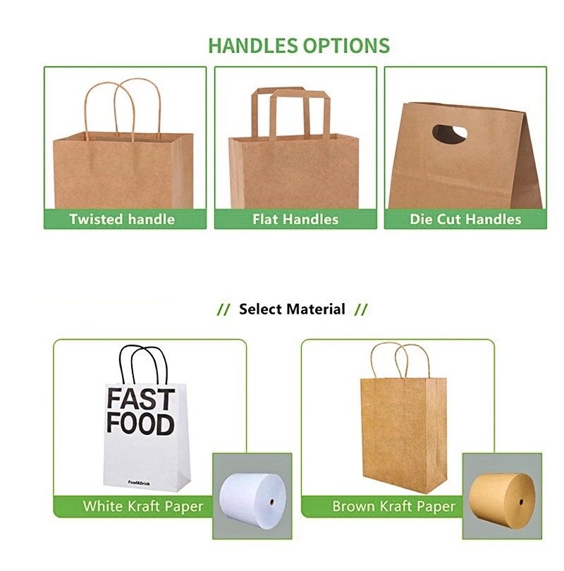 Newest Design Craft Promotional Products Large Brown Kraft Paper Bags Natural Material Paper Bag Bakery Paper Bags