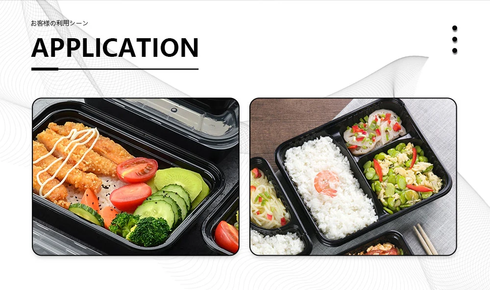 Sunzza Disposable Microwave Take Away Food Container Plastic PP Bento Box