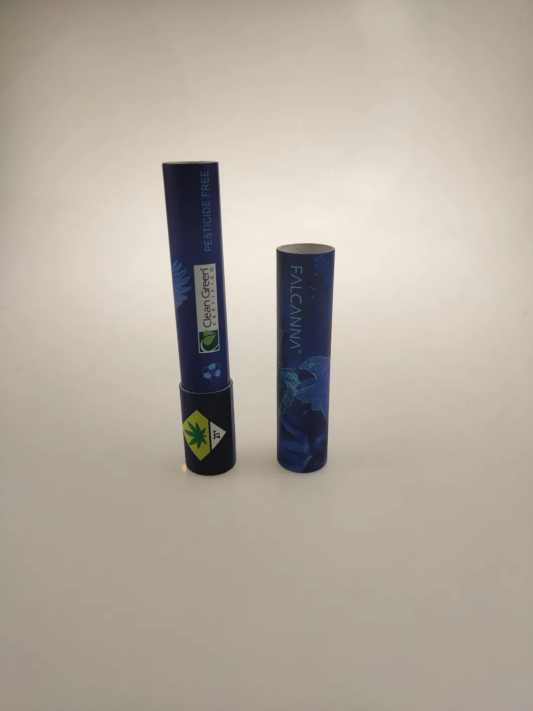 Customized Slim Cmyk Printed Woodfree White Kraft Paper Tube for Tobacco Round Box