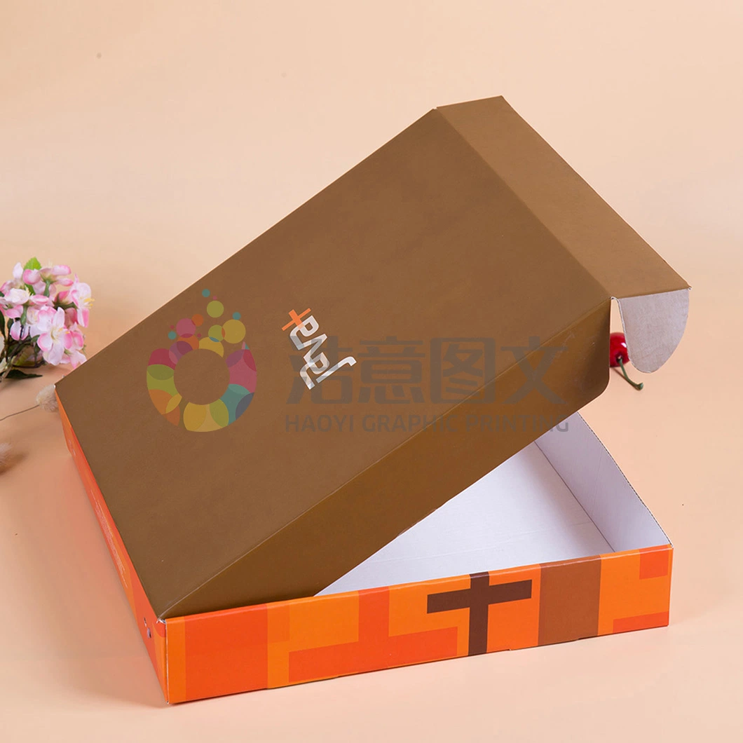 Wholesale Custom 8 10 12 14 Inch Eco Friendly Box Package Food Grade Container Brown Kraft Paper Carton Packaging Boxes Corrugated Shipping Pizza Box with Logo