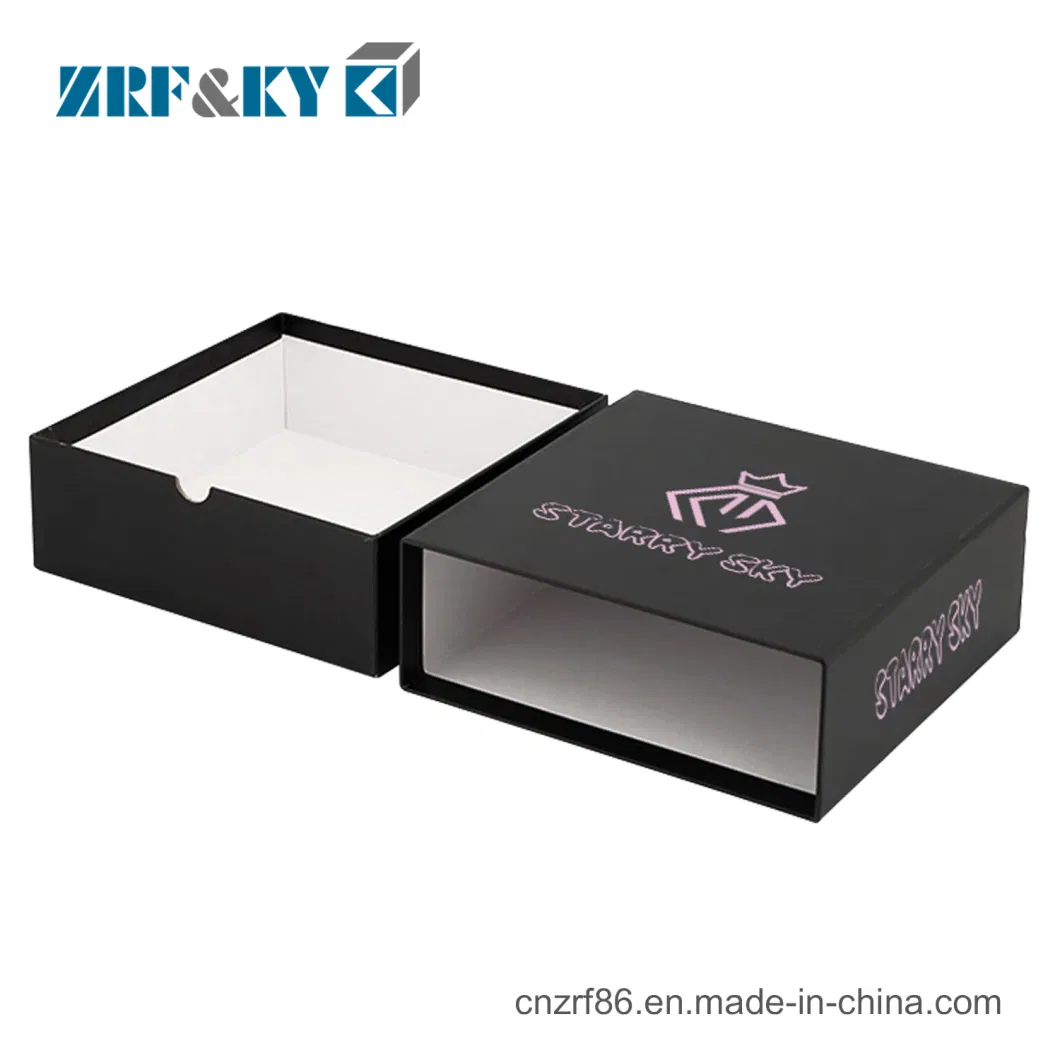 Customized Logo Printed Luxury Sliding Drawer Paper Packaging Gift Box