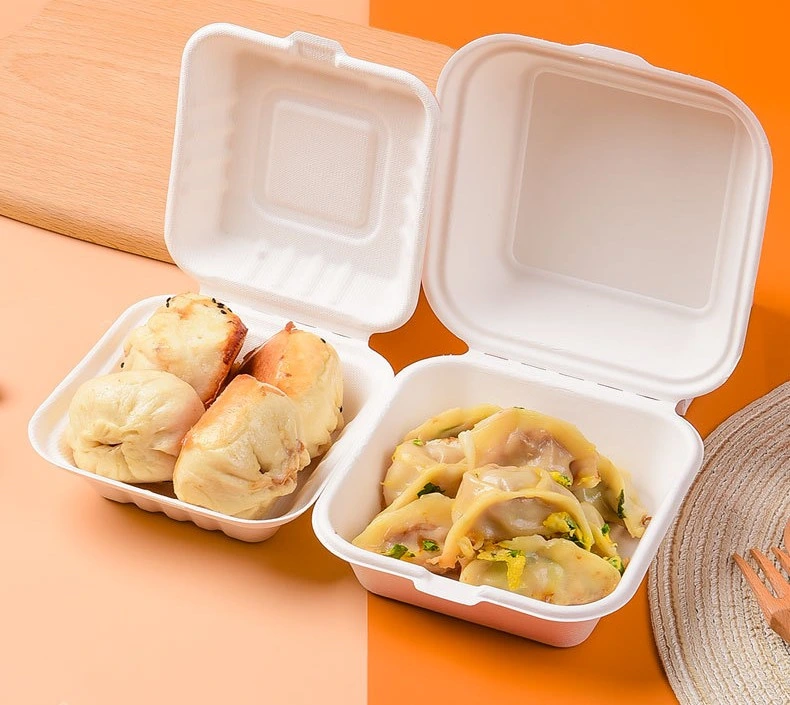 Dumpling Bread Box Plastic to Go Lunch Box Food Container Chip Burger Box