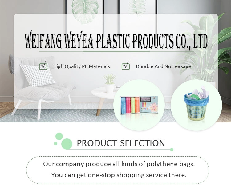 Factory Cheap Shopping Package Custom Plastic Garbage Bags Black for Sale