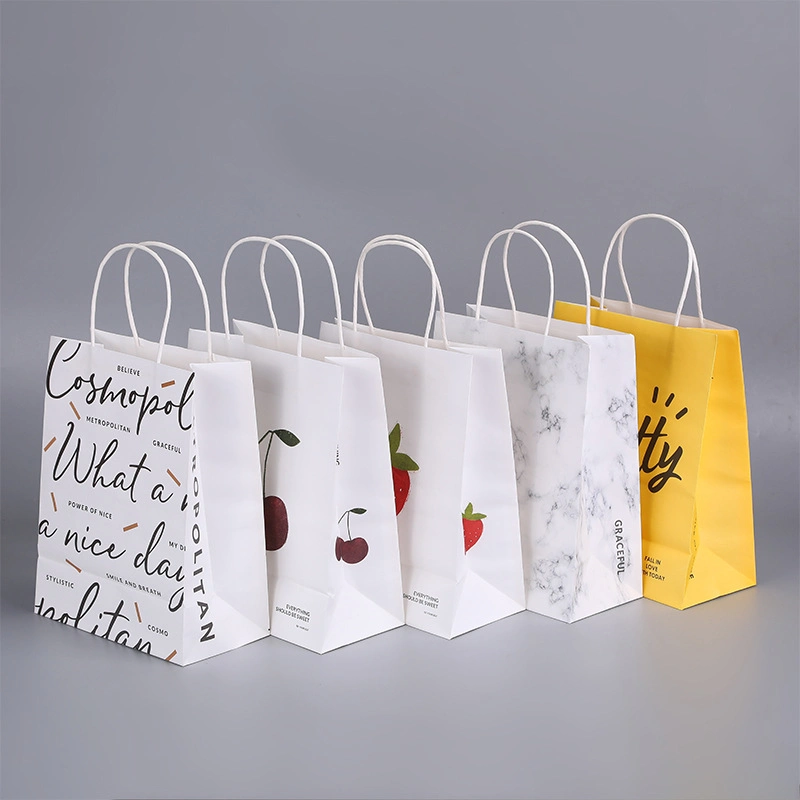 Luxury High Quality Custom Handle Paper Shopping Packaging Gift Bags with Ribbon