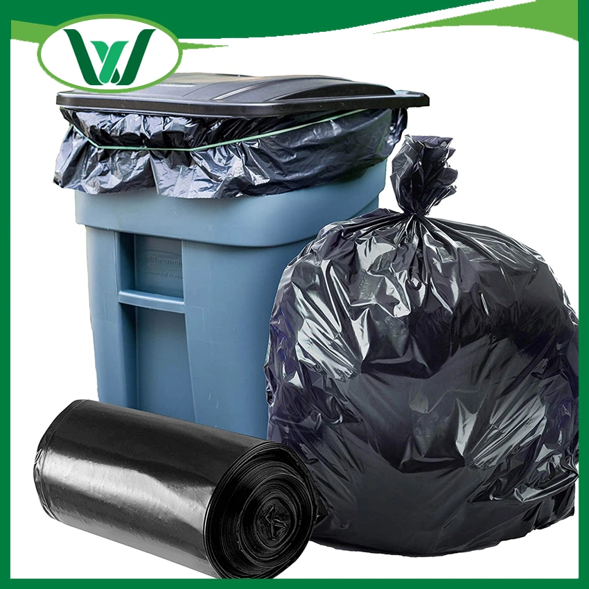 Factory Cheap Shopping Package Custom Plastic Garbage Bags Black for Sale