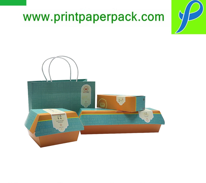 Bespoke Custom Fast Food Packaging Cardboard Paper Gable Burger/Lunch/Cake Box