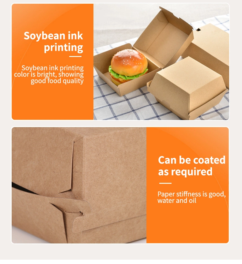 Brown/White Kraft Paper Disposable Sushi Container Food Packaging Box