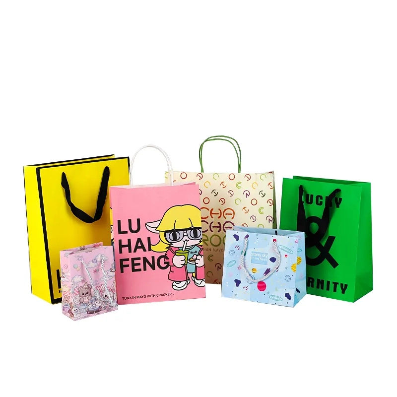 Wholesale Custom Printed Your Own Logo Brown Kraft Gift Craft Shopping Paper Bag with Handles