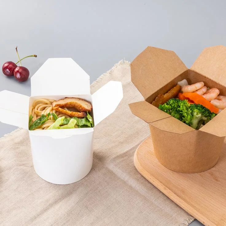 Disposable Kraft Paper Takeaway Box Fruit Vegetable Steak Box