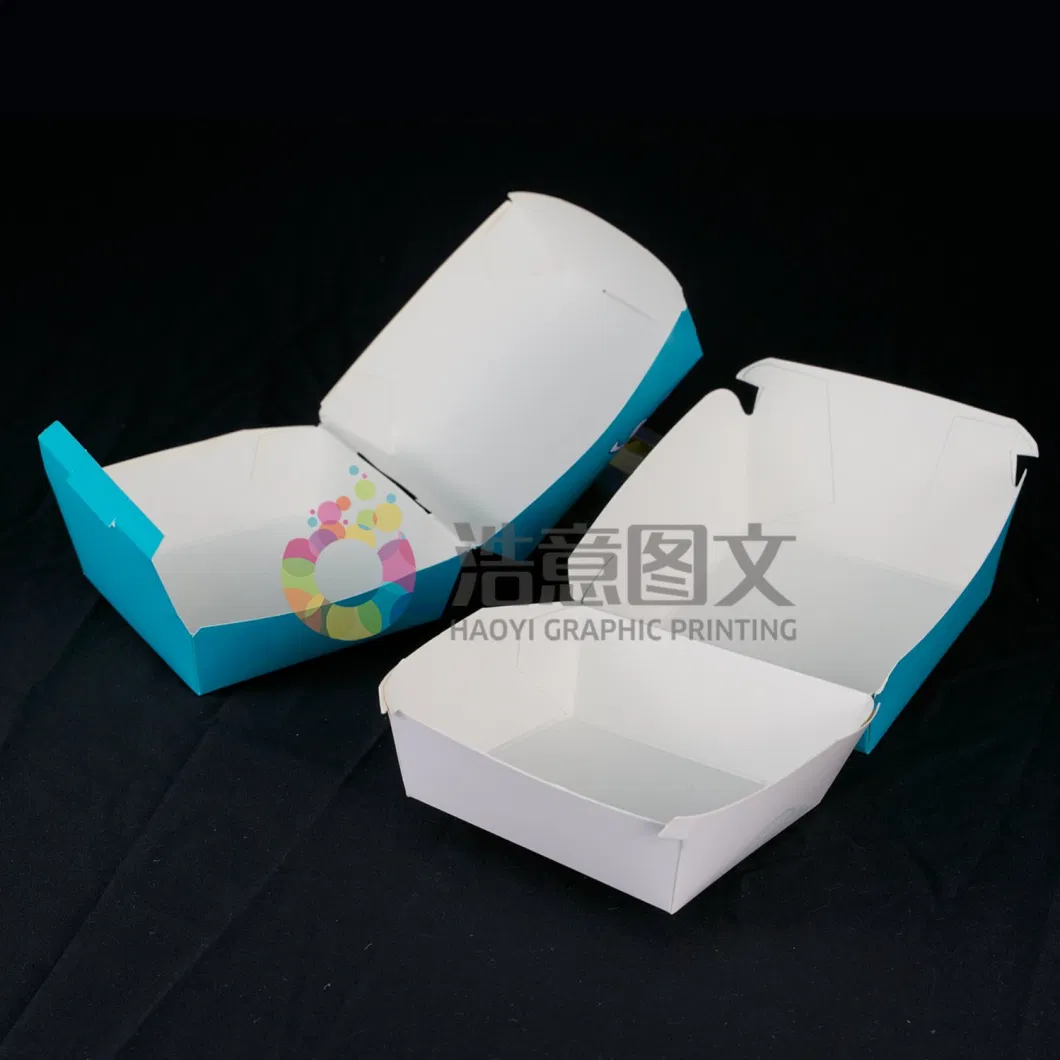 Printed Custom Food Packing Paper Box for Lunch and Burger