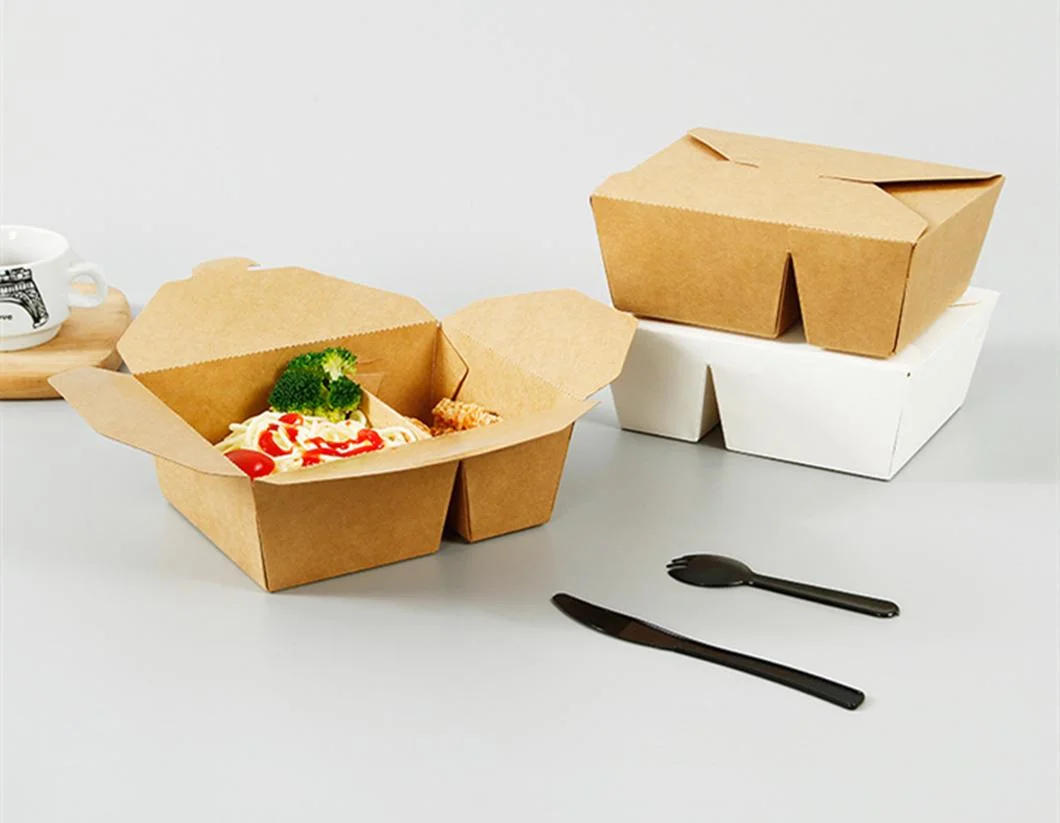 Kraft Paper Salad Sushi Snacks Disposable Food Packaging Box