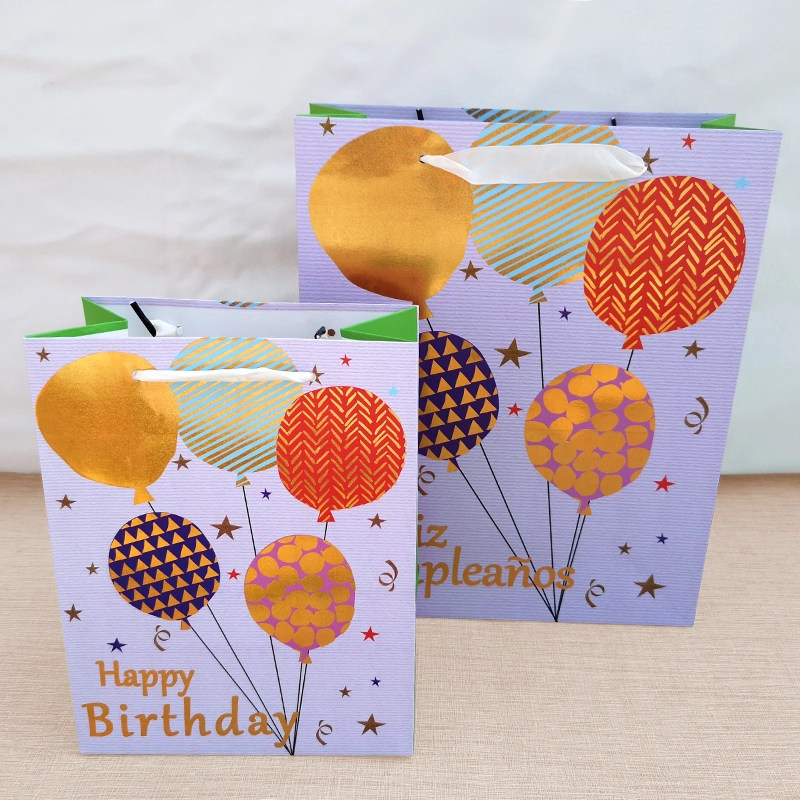 Custom Logo Factory Directly Supply Portable Birthday Merchandise Wedding Wine Sweet Food Packaging Carrier Ribbon White Cardboard Paper Tote Gift Shopping Bag