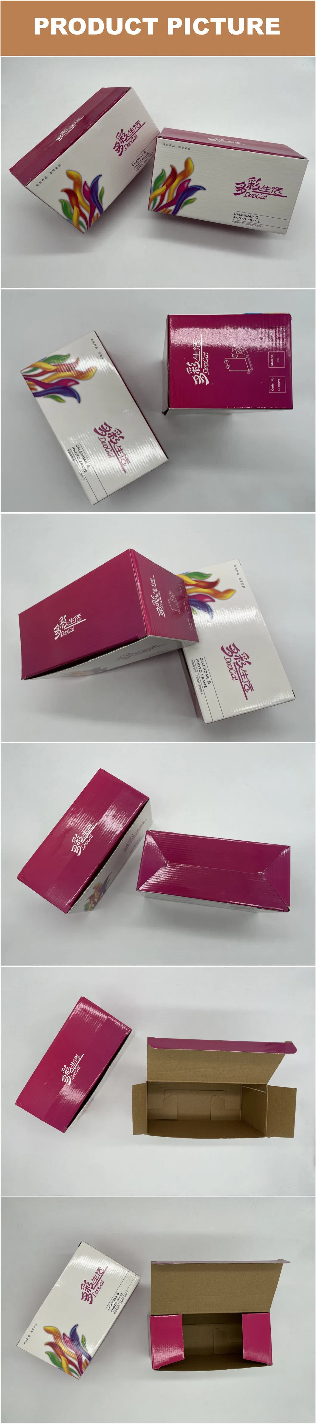 Custom Logo Flat Folding Recyclable Corrugated Kraft Paper Cardboard Boxes